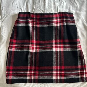 Talbots wool plaid skirt
